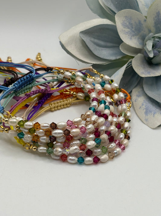 Perlas y Swarovkis Multicolor